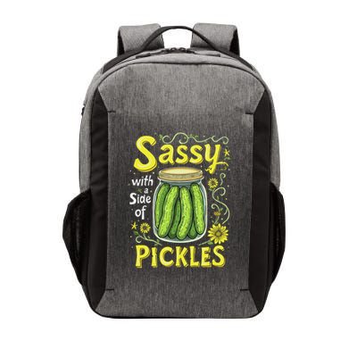 Sassy With A Side Of Pickles Trendy Pickle Vector Backpack