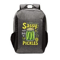 Sassy With A Side Of Pickles Trendy Pickle Vector Backpack