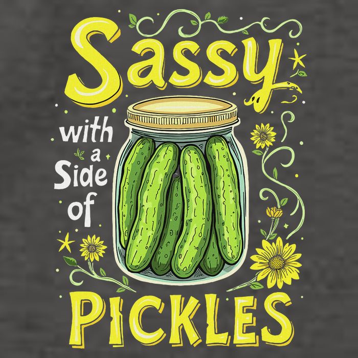 Sassy With A Side Of Pickles Trendy Pickle Vector Backpack