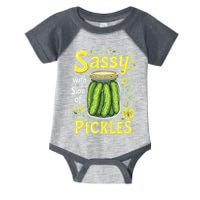 Sassy With A Side Of Pickles Trendy Pickle Infant Baby Jersey Bodysuit
