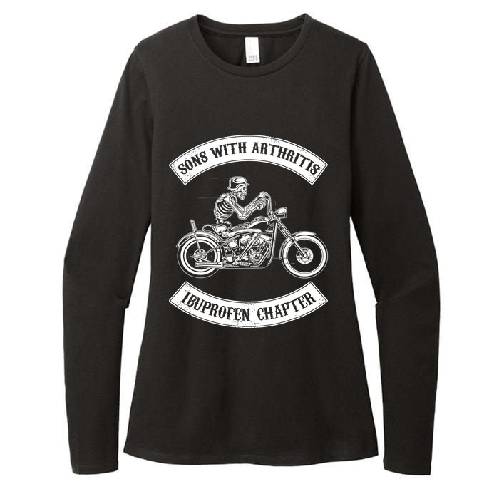 Sons With Arthritis Ibuprofen Chapter Funny Biker Skull Womens CVC Long Sleeve Shirt