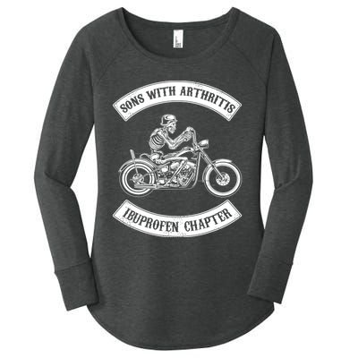 Sons With Arthritis Ibuprofen Chapter Funny Biker Skull Women's Perfect Tri Tunic Long Sleeve Shirt