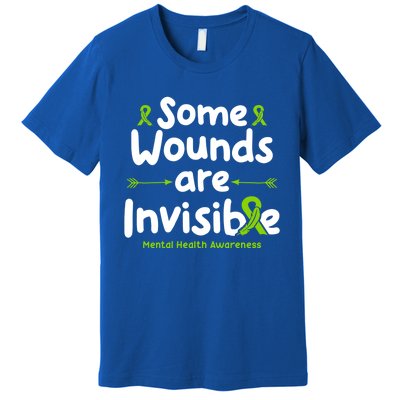 Some Wounds Are Invisible Tal Health Awareness Ribbon Gift Premium T-Shirt