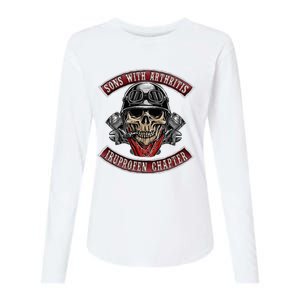 Sons With Arthritis Ibuprofen Chapter Funny Biker Skull Gift Womens Cotton Relaxed Long Sleeve T-Shirt