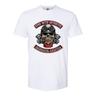 Sons With Arthritis Ibuprofen Chapter Funny Biker Skull Gift Softstyle CVC T-Shirt