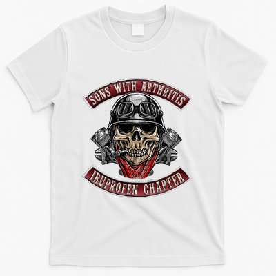 Sons With Arthritis Ibuprofen Chapter Funny Biker Skull Gift T-Shirt