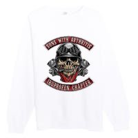 Sons With Arthritis Ibuprofen Chapter Funny Biker Skull Gift Premium Crewneck Sweatshirt