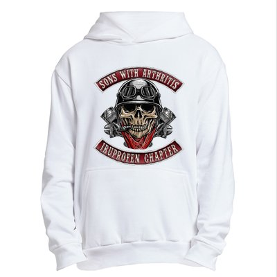 Sons With Arthritis Ibuprofen Chapter Funny Biker Skull Gift Urban Pullover Hoodie