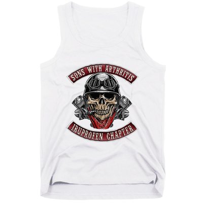 Sons With Arthritis Ibuprofen Chapter Funny Biker Skull Gift Tank Top