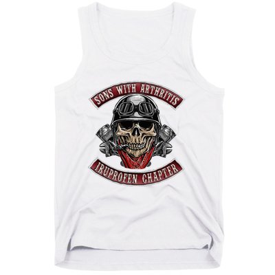 Sons With Arthritis Ibuprofen Chapter Funny Biker Skull Gift Tank Top