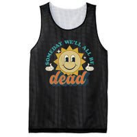 Someday We'll All Be Dead Retro Existential Dread Toon Style Mesh Reversible Basketball Jersey Tank