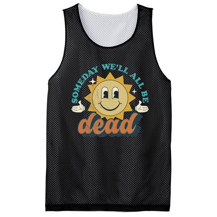 Someday We'll All Be Dead Retro Existential Dread Toon Style Mesh Reversible Basketball Jersey Tank