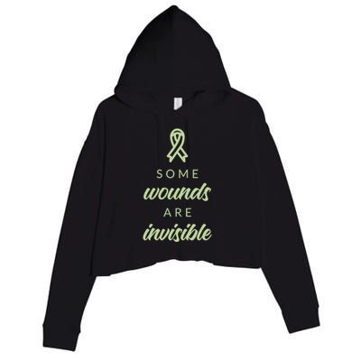 Some Wounds Are Invisible Tal Health Gift Crop Fleece Hoodie