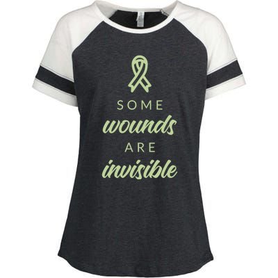 Some Wounds Are Invisible Tal Health Gift Enza Ladies Jersey Colorblock Tee