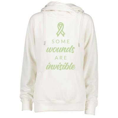 Some Wounds Are Invisible Tal Health Gift Womens Funnel Neck Pullover Hood