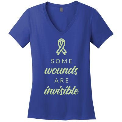 Some Wounds Are Invisible Tal Health Gift Women's V-Neck T-Shirt