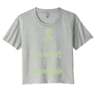 Some Wounds Are Invisible Tal Health Gift Women's Crop Top Tee