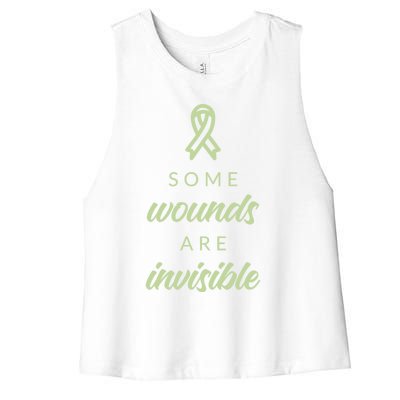 Some Wounds Are Invisible Tal Health Gift Women's Racerback Cropped Tank