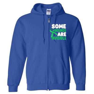 Some Wounds Are Invisible Tal Health Warrior Gift Full Zip Hoodie