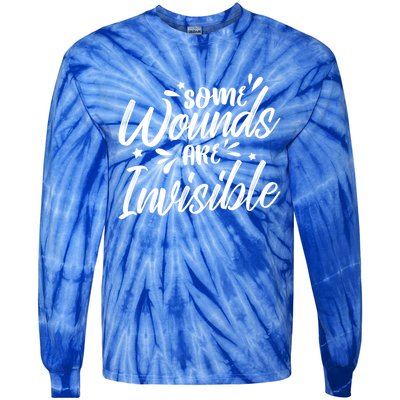 Some Wounds Are Invisible Psychiatric Nurse And Depression Gift Tie-Dye Long Sleeve Shirt