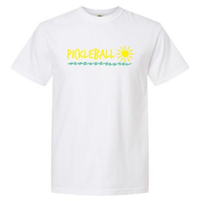 Sunshine Waves And Pickleball Cute Gift Garment-Dyed Heavyweight T-Shirt