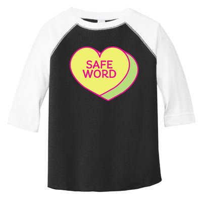 SAFE WORD adult humor candy heart Valentines Day safeword Toddler Fine Jersey T-Shirt