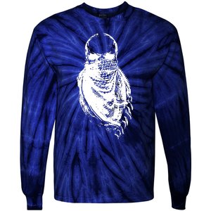 Skull With Arabic Tie-Dye Long Sleeve Shirt