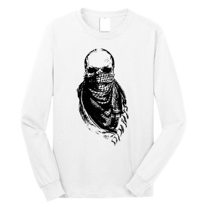 Skull With Arabic Long Sleeve Shirt