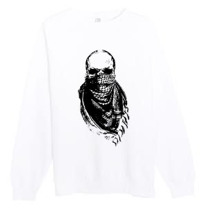 Skull With Arabic Premium Crewneck Sweatshirt