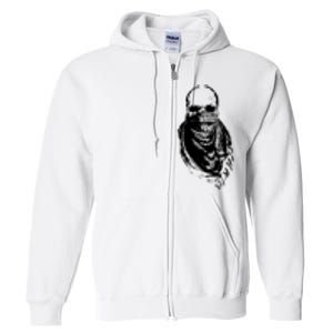 Skull With Arabic Full Zip Hoodie