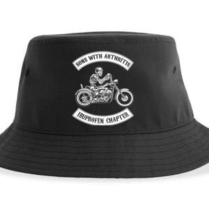 Sons With Arthritis Ibuprofen Chapter Funny Biker Skull Sustainable Bucket Hat