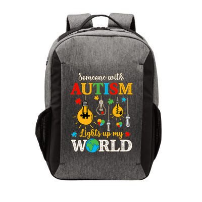 Someone With Autism Lights Up My World Autistic Awareness Autism Awareness Vector Backpack