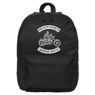 Sons With Arthritis Ibuprofen Chapter Funny Biker Gift 16 in Basic Backpack