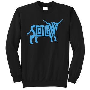 Scotland Word Art Funny Scottish Bull Animal Sweatshirt