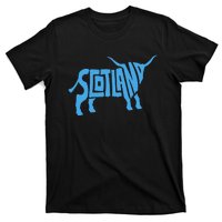 Scotland Word Art Funny Scottish Bull Animal T-Shirt