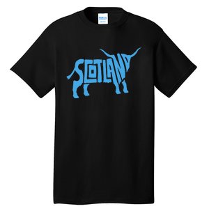 Scotland Word Art Funny Scottish Bull Animal Tall T-Shirt