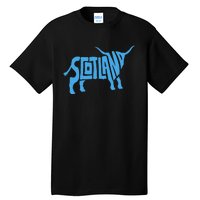 Scotland Word Art Funny Scottish Bull Animal Tall T-Shirt