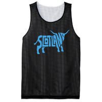 Scotland Word Art Funny Scottish Bull Animal Mesh Reversible Basketball Jersey Tank