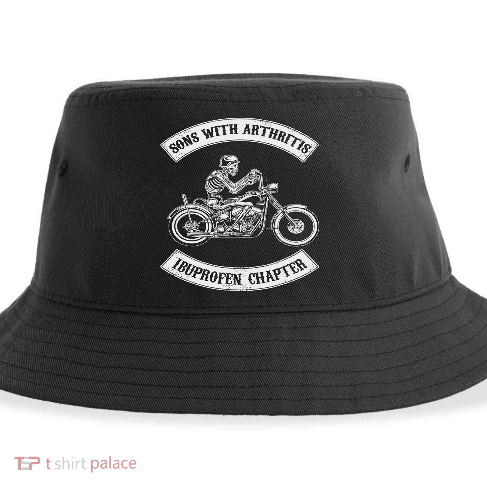 Sons With Arthritis Ibuprofen Chapter Funny Biker Gift Sustainable Bucket Hat