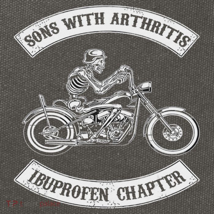 Sons With Arthritis Ibuprofen Chapter Funny Biker Gift Cotton Canvas Backpack