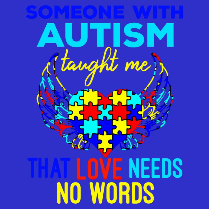Someone With Autism Taught Me That Love Needs No Words Great Gift 16 in Basic Backpack