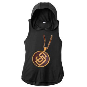 Swag Chain San Diego Baseball Home Run Ladies PosiCharge Tri-Blend Wicking Draft Hoodie Tank