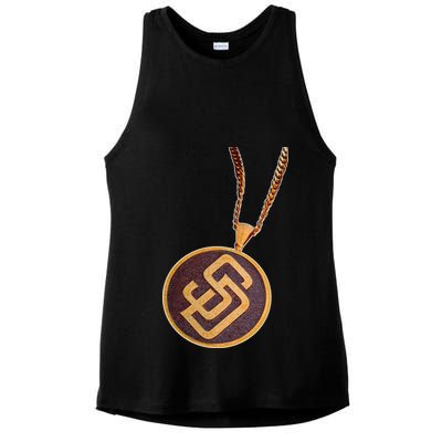 Swag Chain San Diego Baseball Home Run Ladies PosiCharge Tri-Blend Wicking Tank