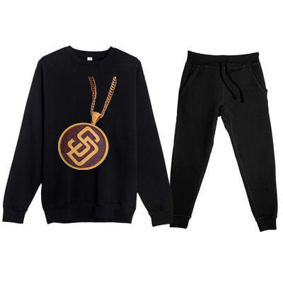 Swag Chain San Diego Baseball Home Run Premium Crewneck Sweatsuit Set