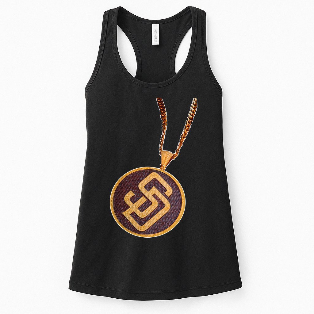 Swag Chain San Diego Baseball Home Run Womens Tank Top