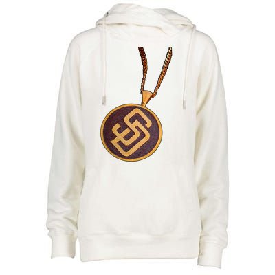 Swag Chain San Diego Baseball Home Run Womens Funnel Neck Pullover Hood