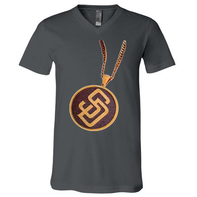 Swag Chain San Diego Baseball Home Run V-Neck T-Shirt