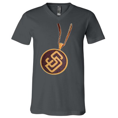 Swag Chain San Diego Baseball Home Run V-Neck T-Shirt