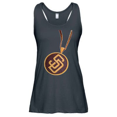 Swag Chain San Diego Baseball Home Run Ladies Essential Flowy Tank