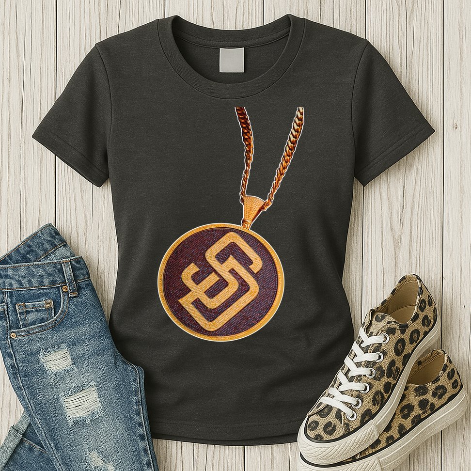 Swag Chain San Diego Baseball Home Run Womens T-Shirt